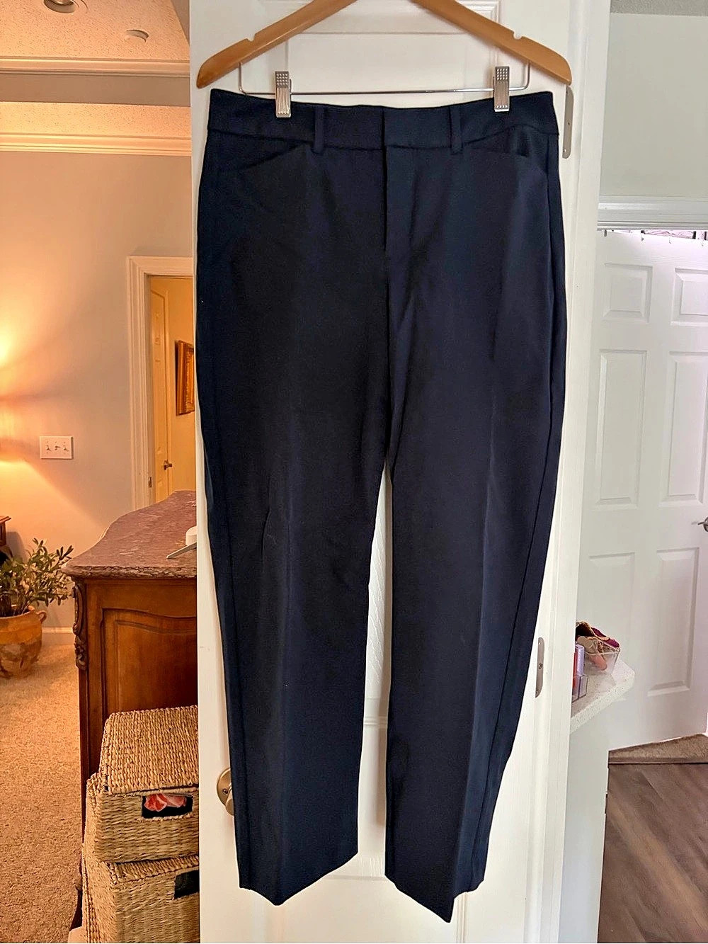 Old Navy High-Rise Pixie Straight Pants Navy Size 12